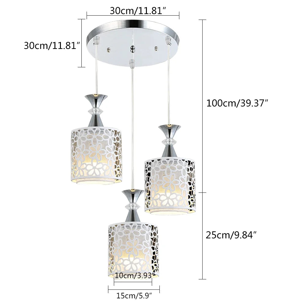 Three Pendant LED Ceiling Chandelier