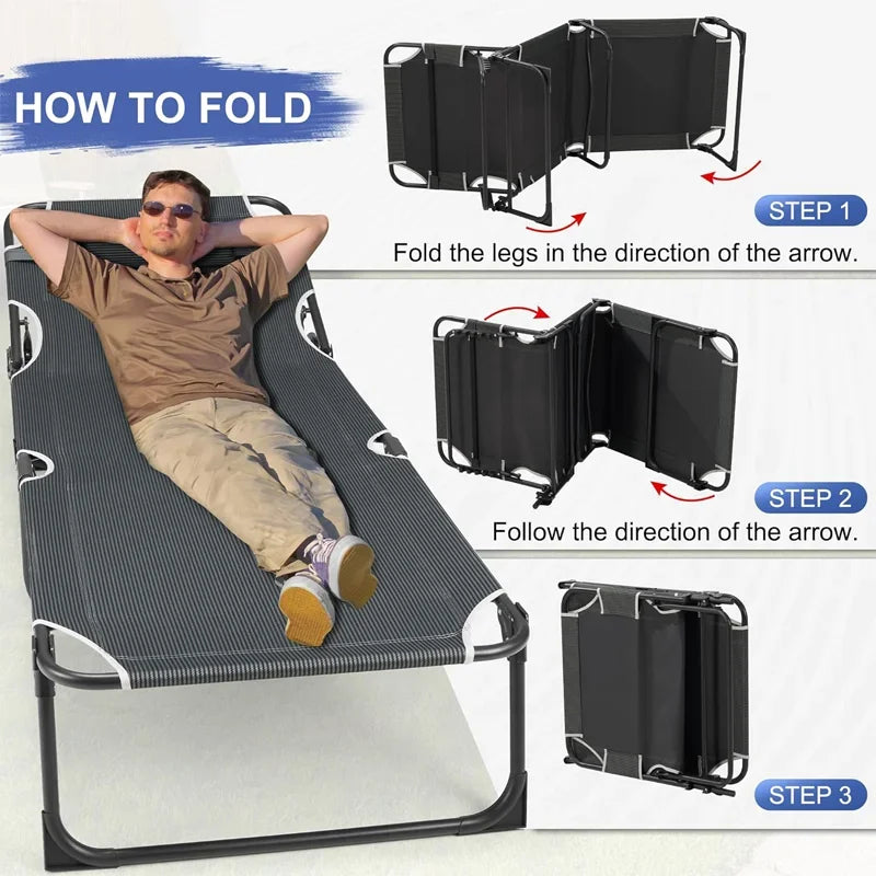 Portable Camping Cot with Mattress