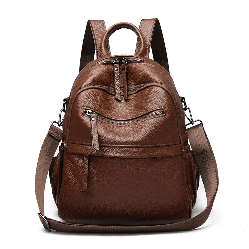 Real Cowhide Large Capacity Women's Backpack
