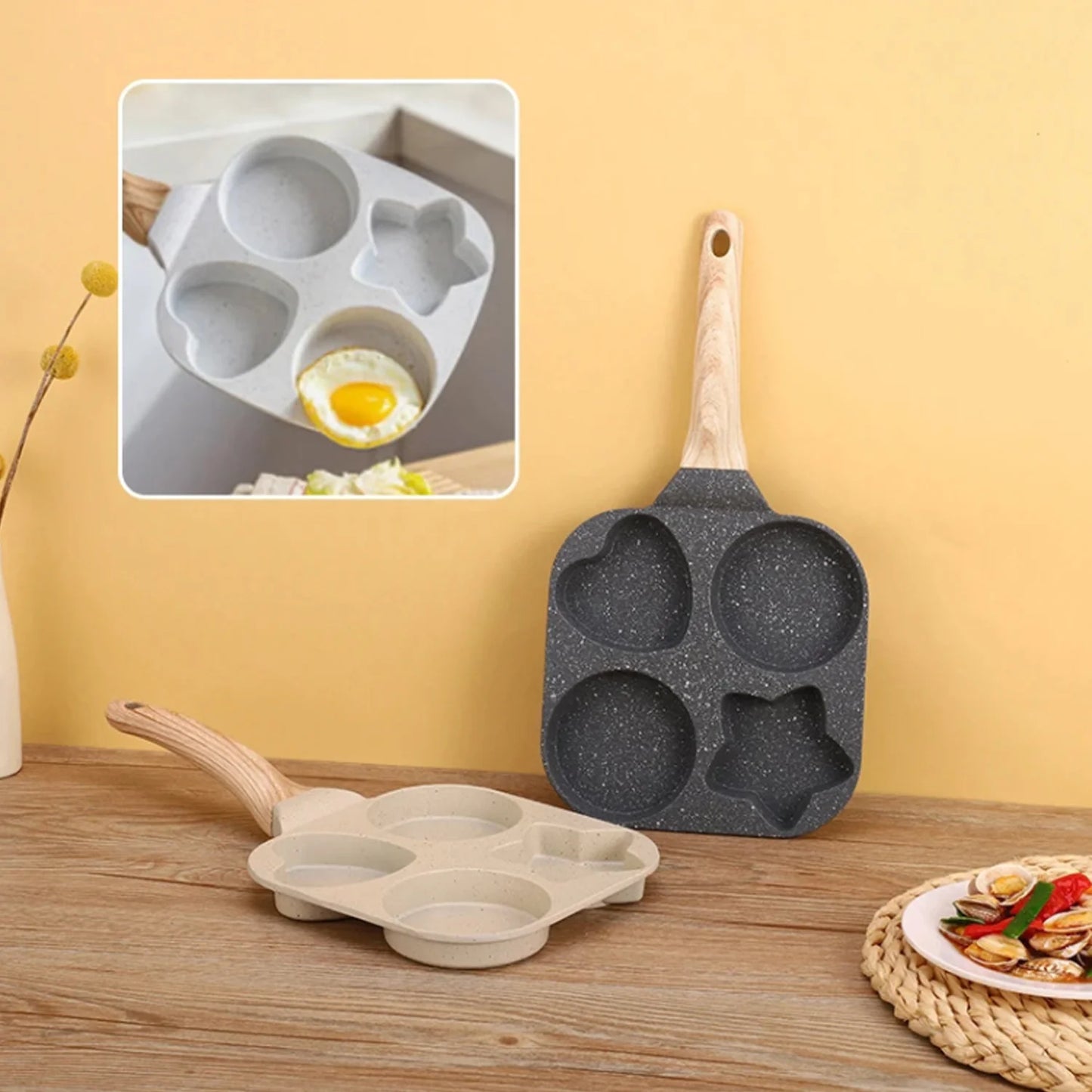 Breakfast Frying Pan, Three Shapes, Nonstick