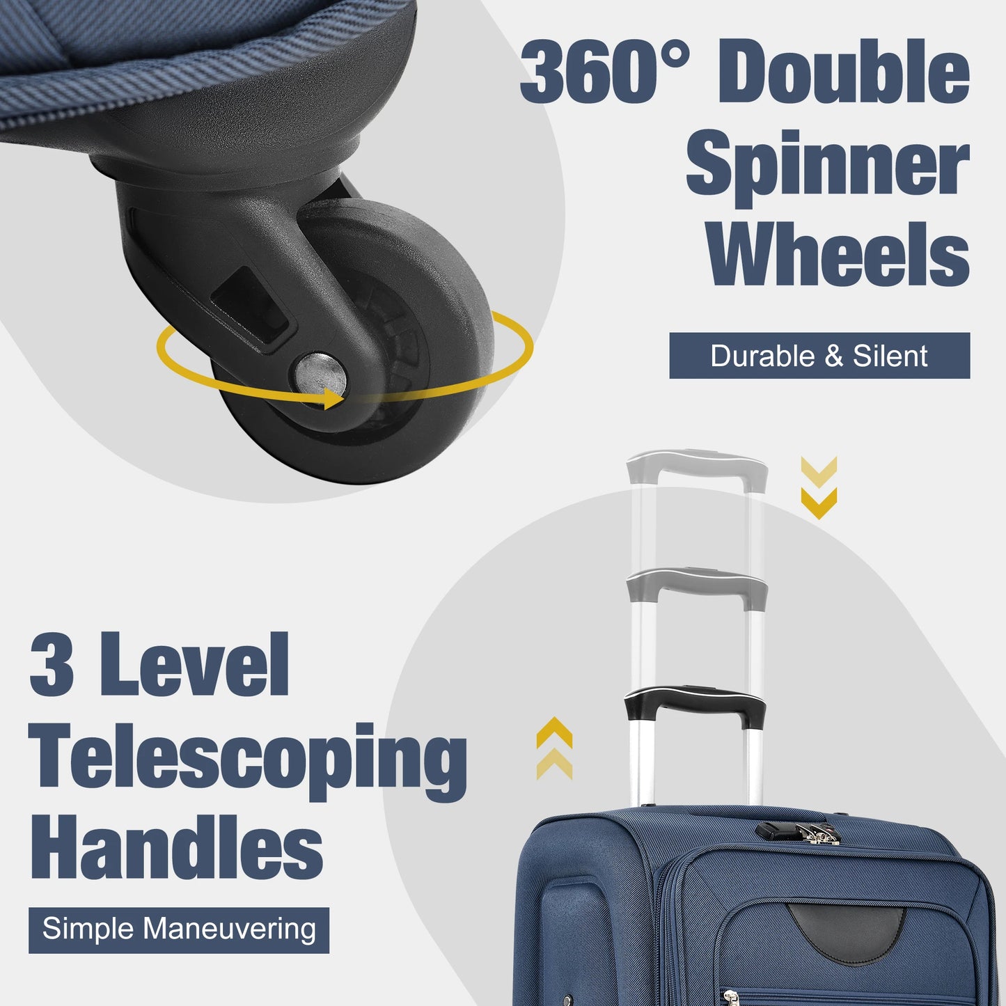 Expandable Softside Luggage 5 Piece Set