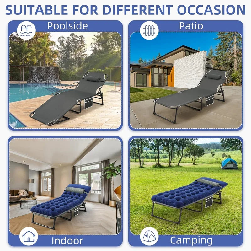 Portable Camping Cot with Mattress