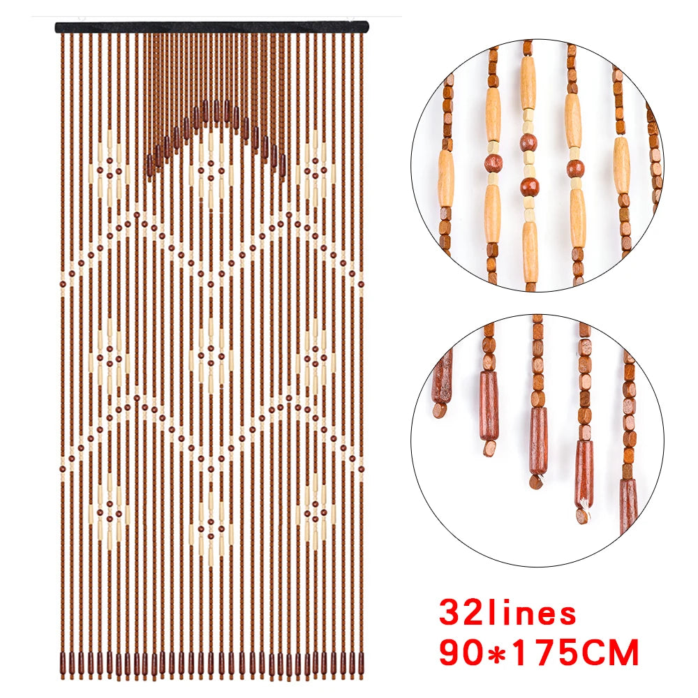 Wooden Bead String Curtain