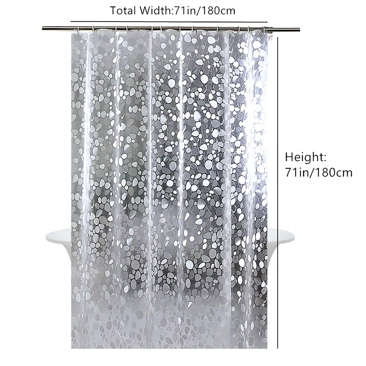 Pebble Pattern Shower Curtain Liner