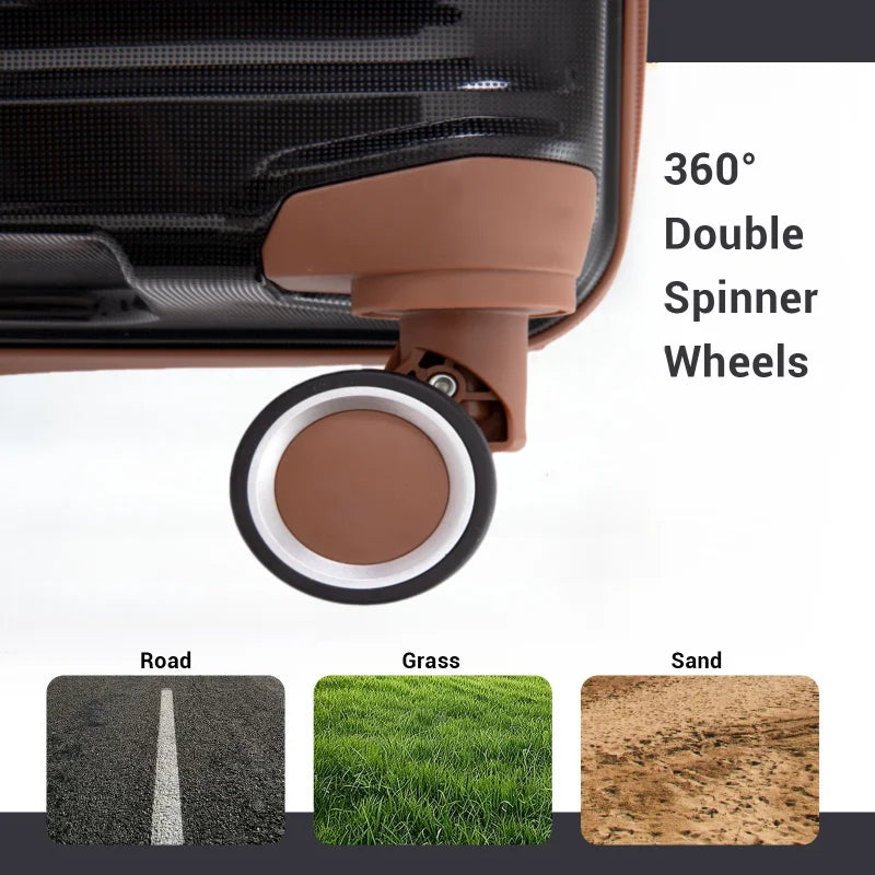 Luggage Set, Double Spinner Wheels, TSA Lock