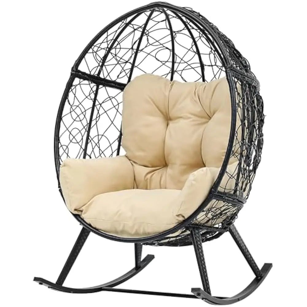 Wicker Rocking Egg Chair
