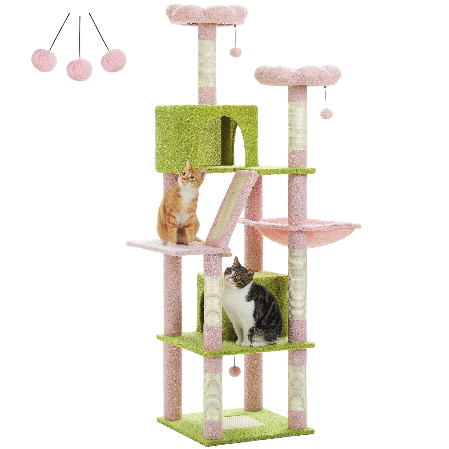 Multi-Level Cat Tree, Scratching Posts, Perches, Caves