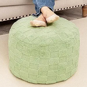 Round Boho Pouf Ottoman