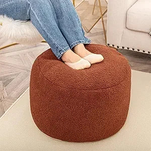 Round Boho Pouf Ottoman