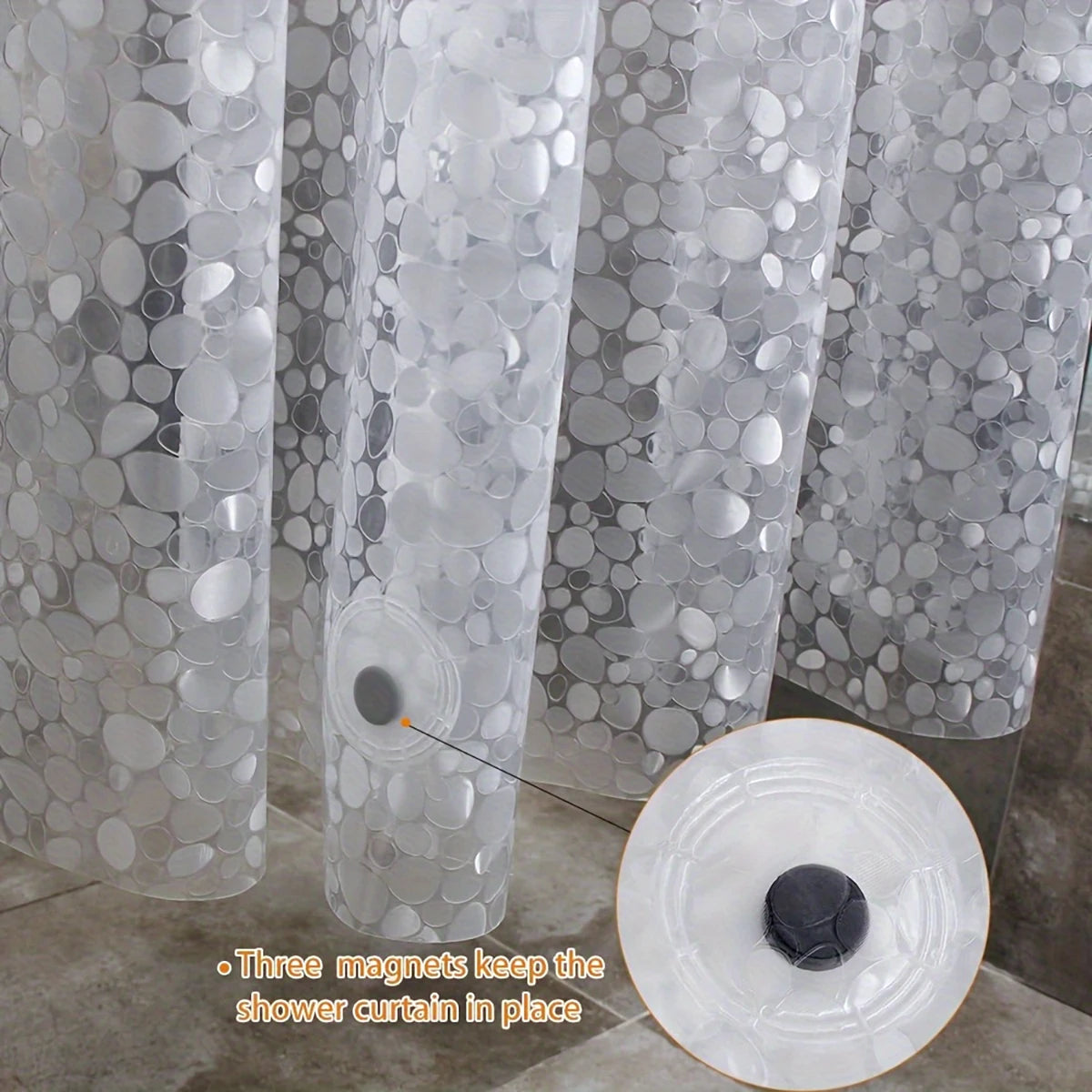 Pebble Pattern Shower Curtain Liner