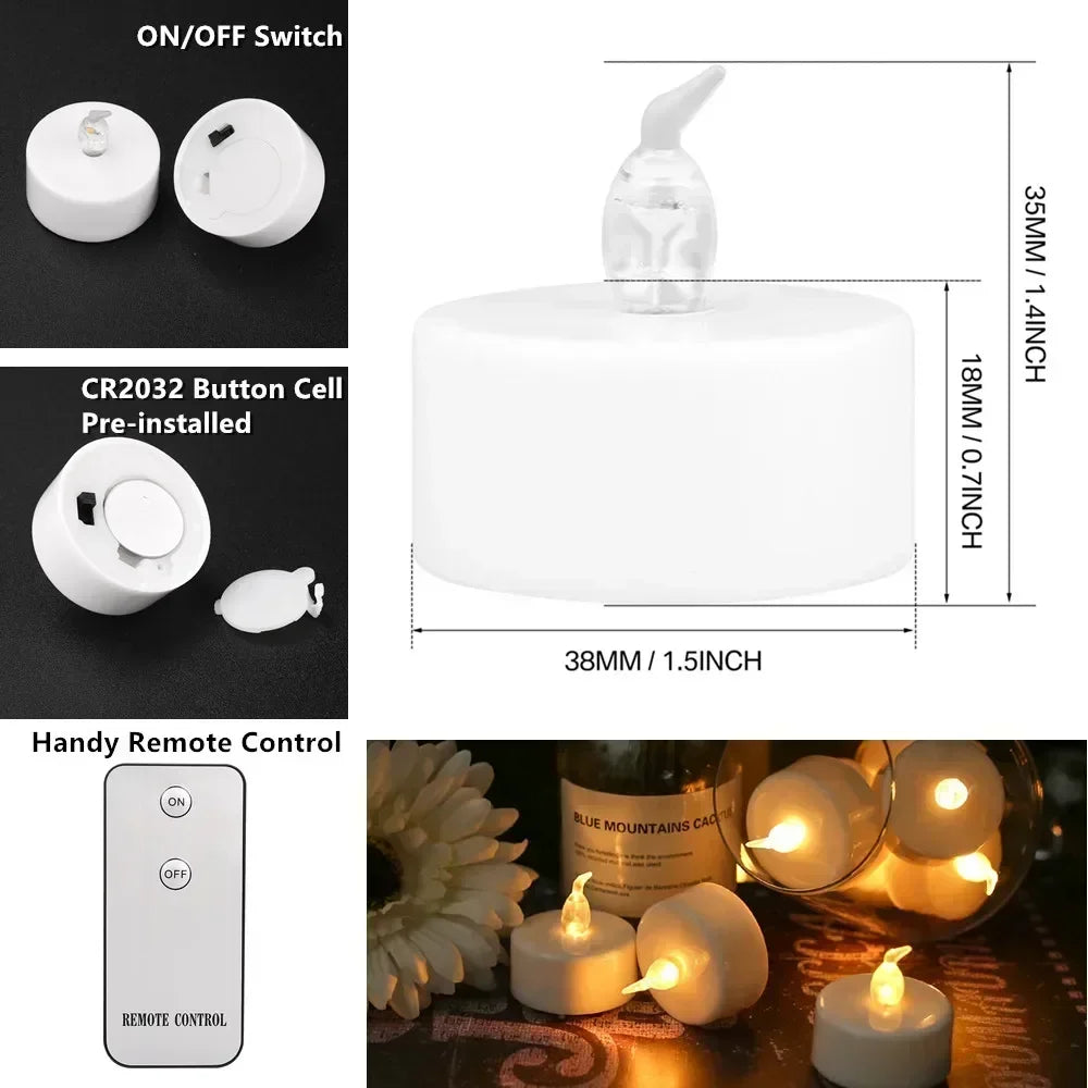 LED Battery Powered Tea Light Candles