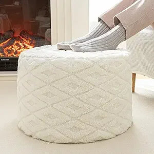 Round Boho Pouf Ottoman
