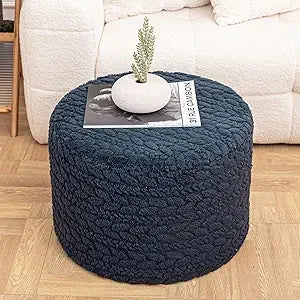Round Boho Pouf Ottoman