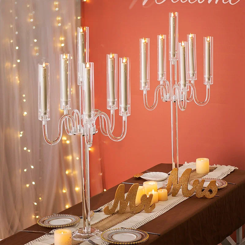 Acrylic LED Candle Holder Centerpiece