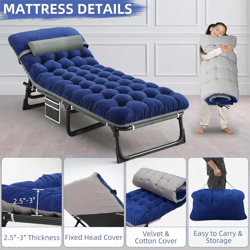 Portable Camping Cot with Mattress