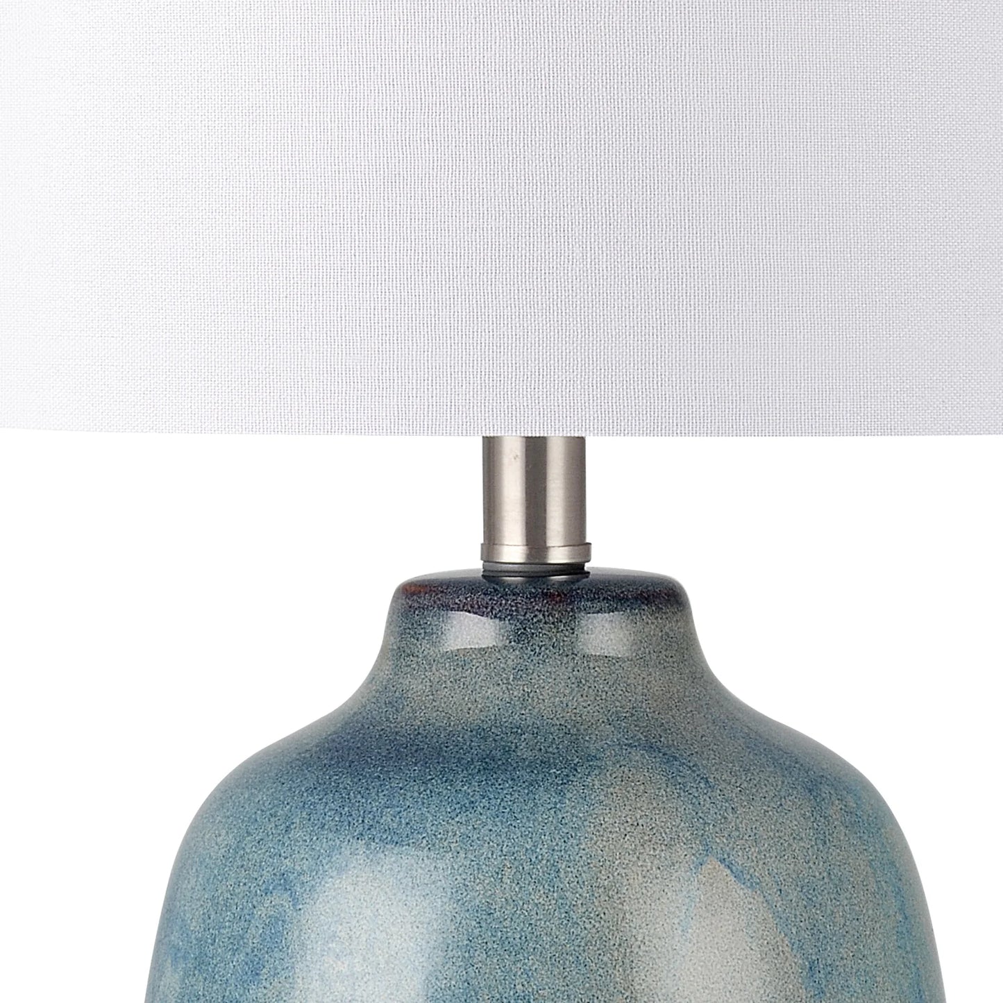 Handcrafted Teal Accent Table Lamp