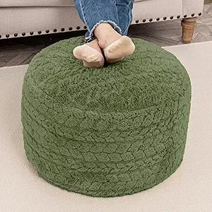 Round Boho Pouf Ottoman