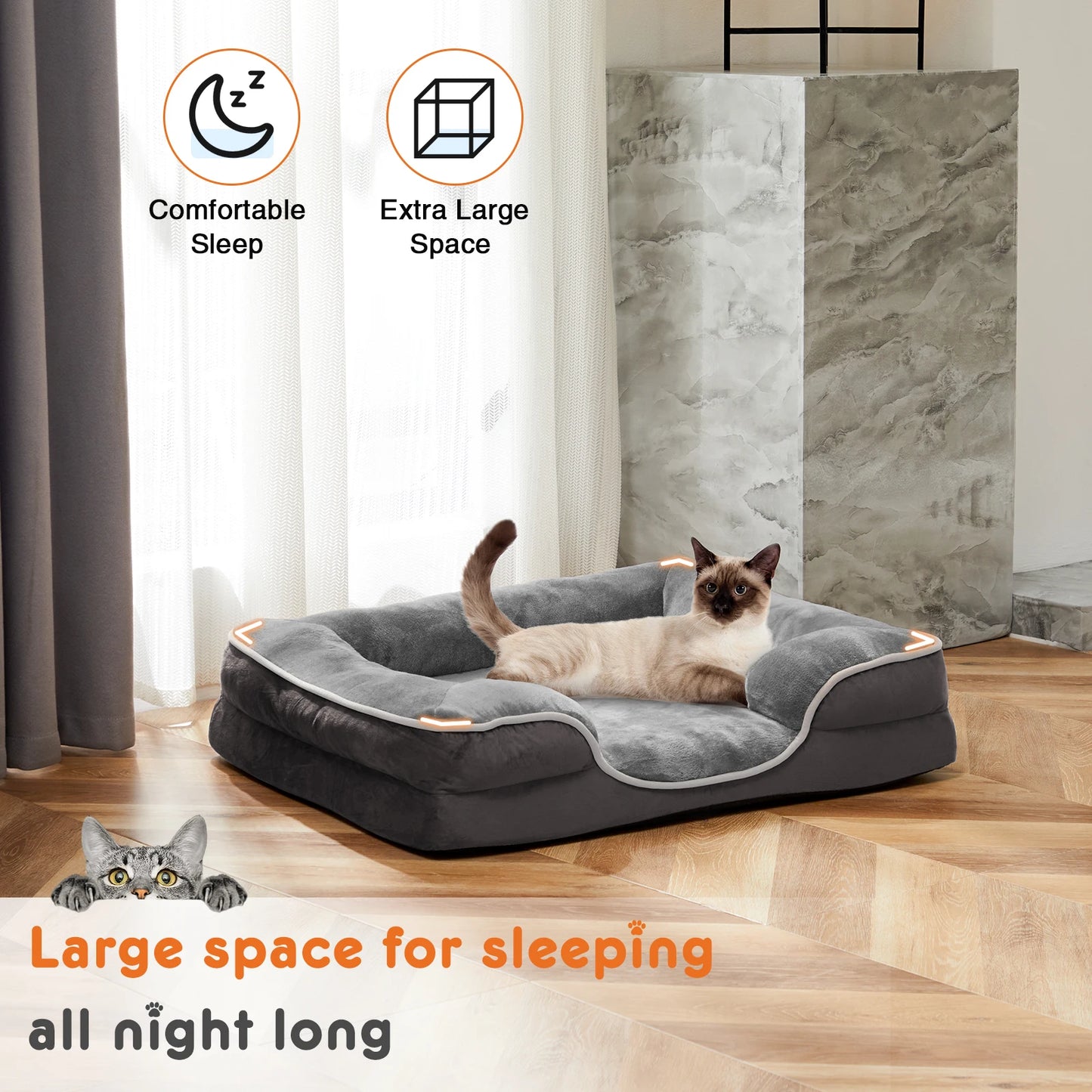 Orthopedic Dog Bed Memory Foam Pet Bed