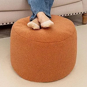 Round Boho Pouf Ottoman