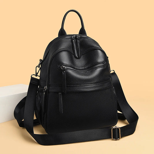 Real Cowhide Large Capacity Women's Backpack