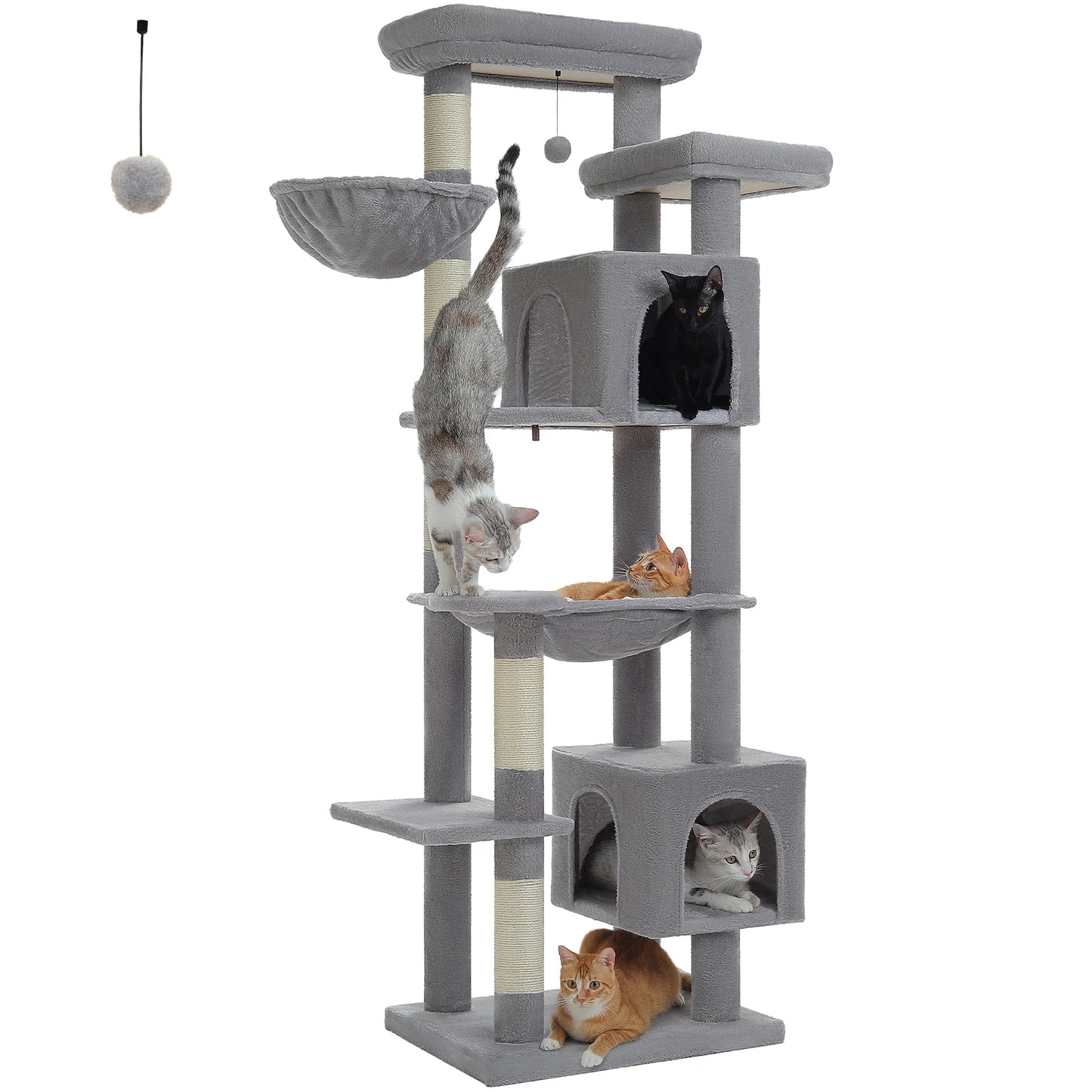 Multi-Level Cat Tree, Scratching Posts, Perches, Caves