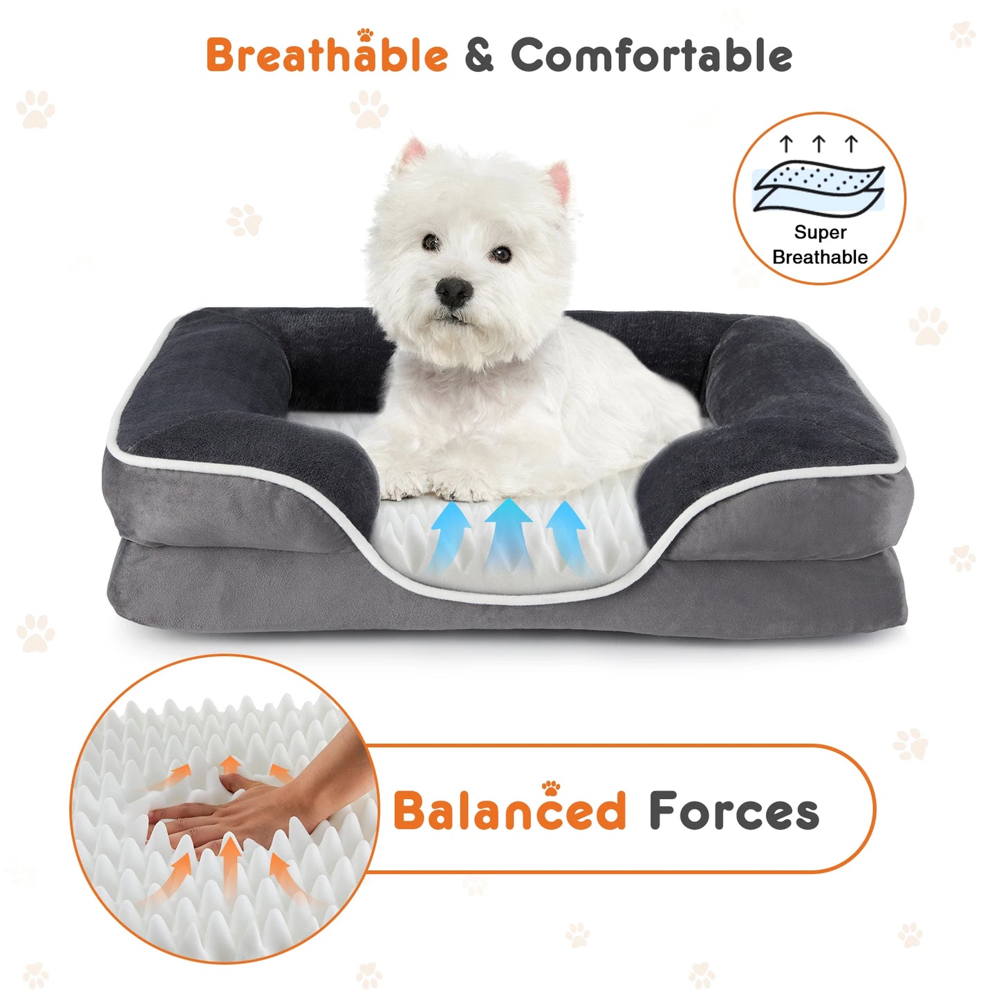 Orthopedic Dog Bed Memory Foam Pet Bed