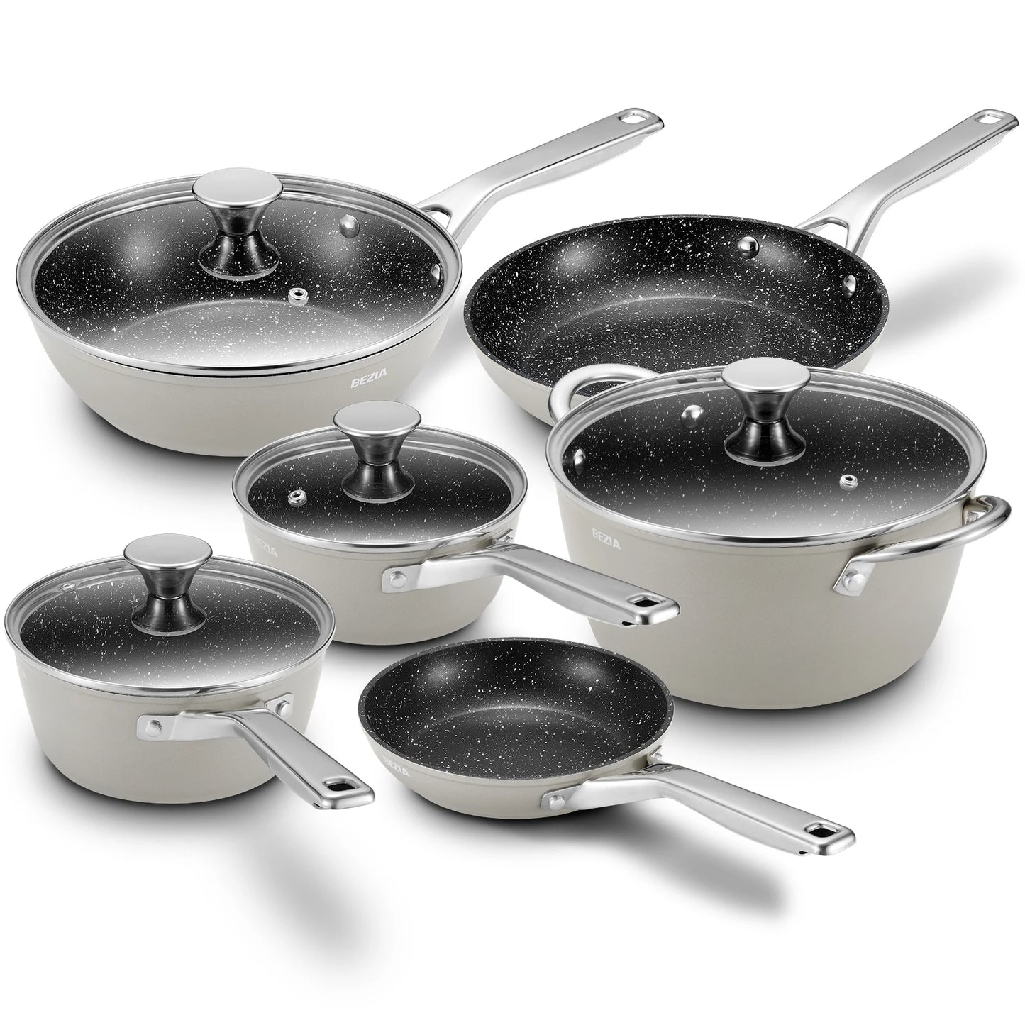 Induction Cookware Set, Nonstick, 10-Piece