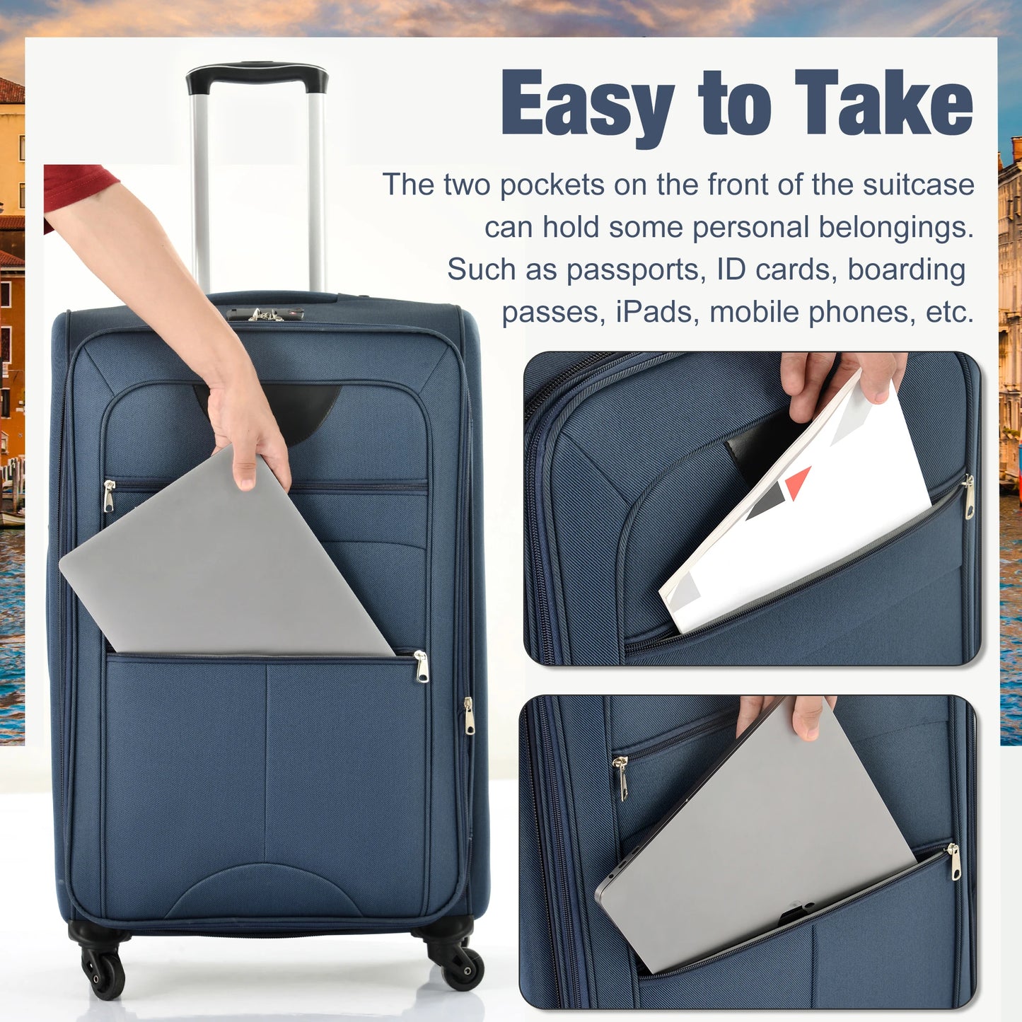 Expandable Softside Luggage 5 Piece Set