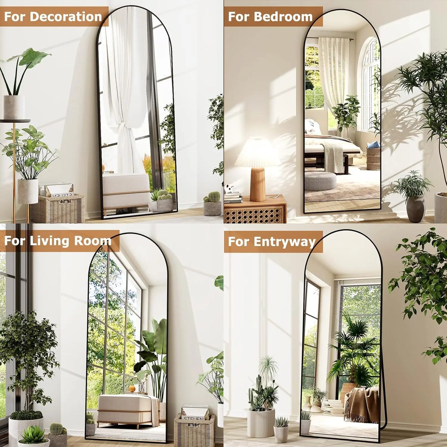 21x64" Arched Full Length Mirror