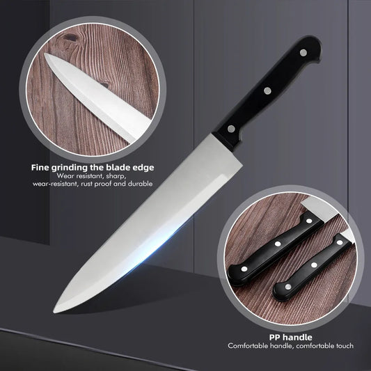 Stainless Steel Kitchen Knives With Block