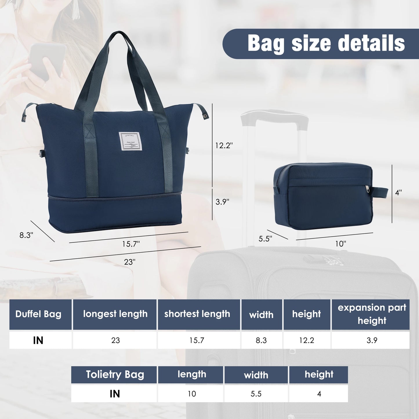 Expandable Softside Luggage 5 Piece Set