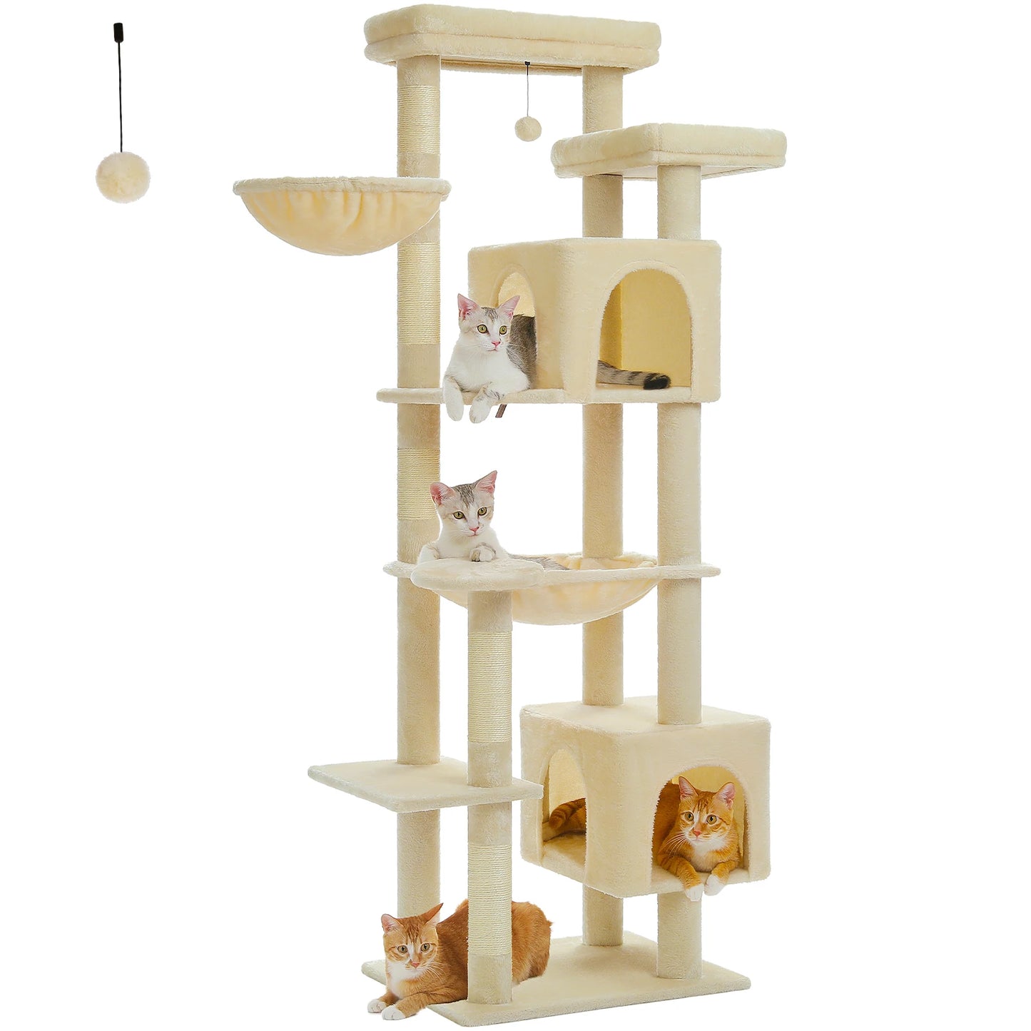 Multi-Level Cat Tree, Scratching Posts, Perches, Caves