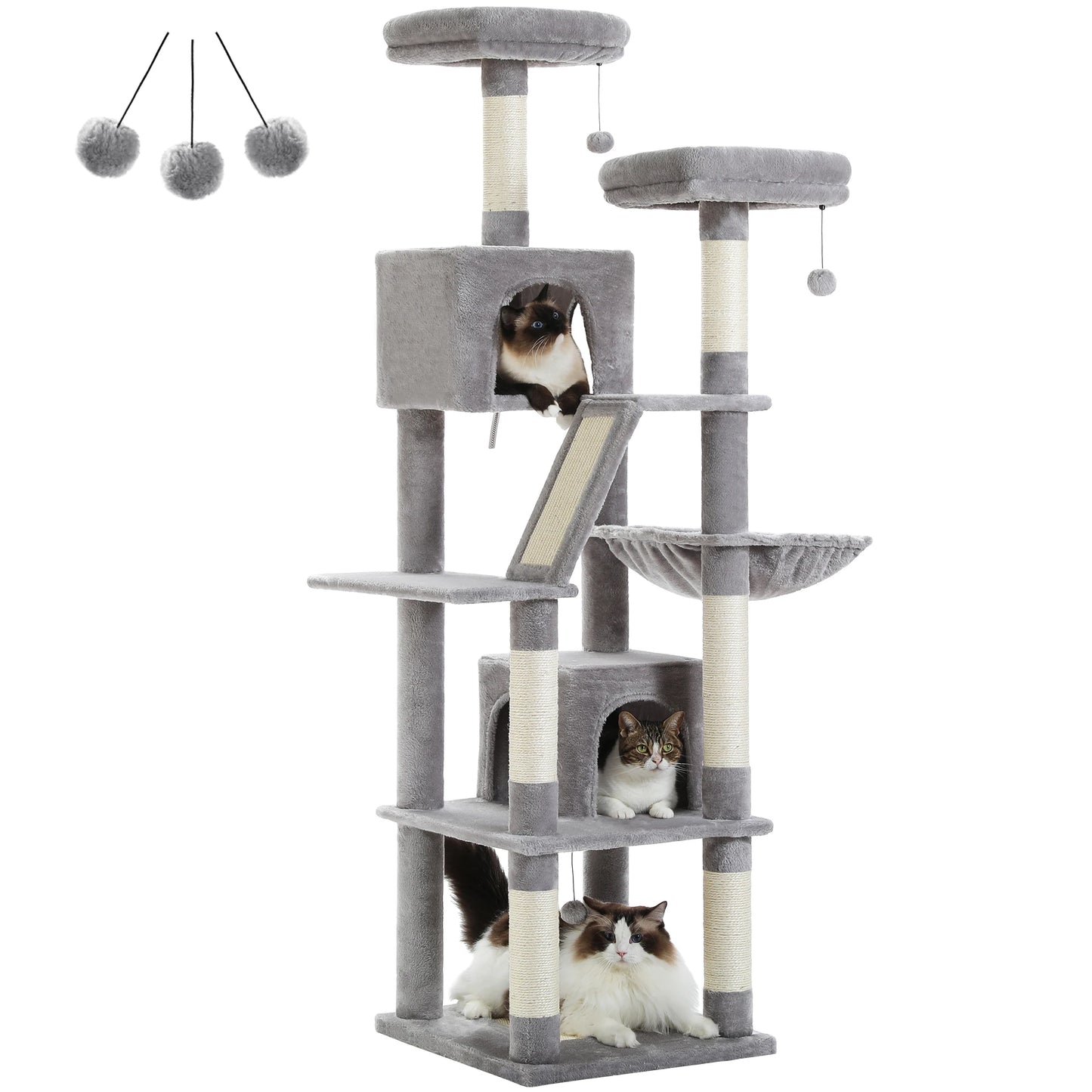 Multi-Level Cat Tree, Scratching Posts, Perches, Caves