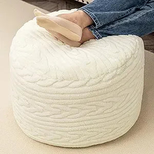 Round Boho Pouf Ottoman
