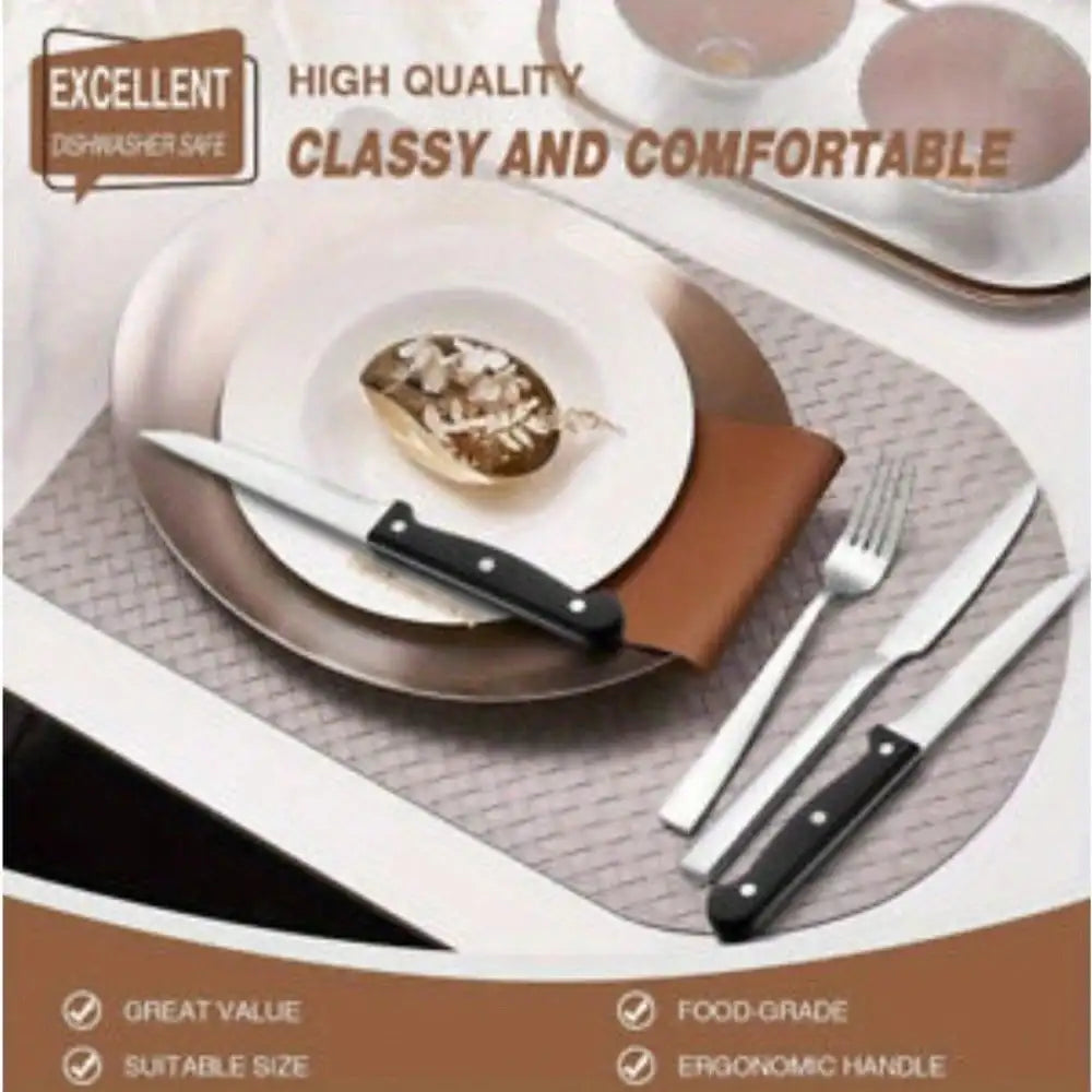Stainless Steel Flatware, Dishwasher Safe, Serves 8