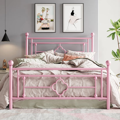 Vintage Metal Platform Bed Frame