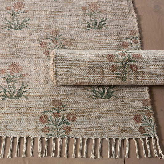 Handmade Natural Fiber Jute Rug, Eco-Friendly