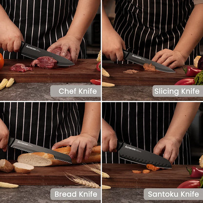 15PC  German Stainless Steel Knife Block Set