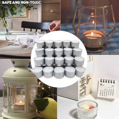 White Unscented Tea Light Candles