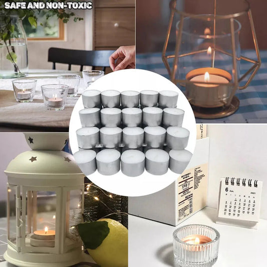 White Unscented Tea Light Candles
