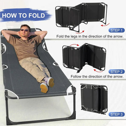Portable Camping Cot with Mattress