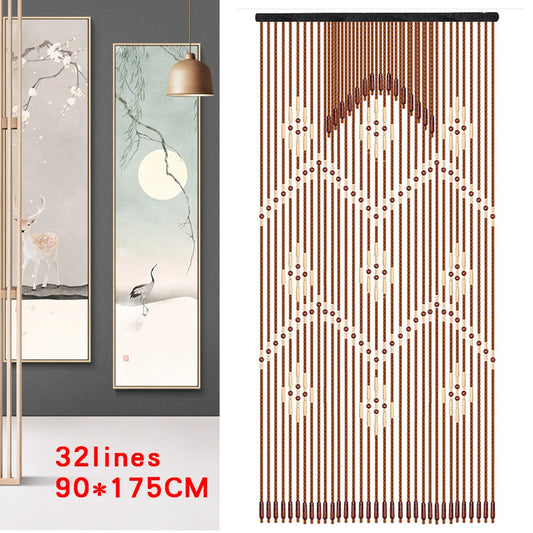 Wooden Bead String Curtain