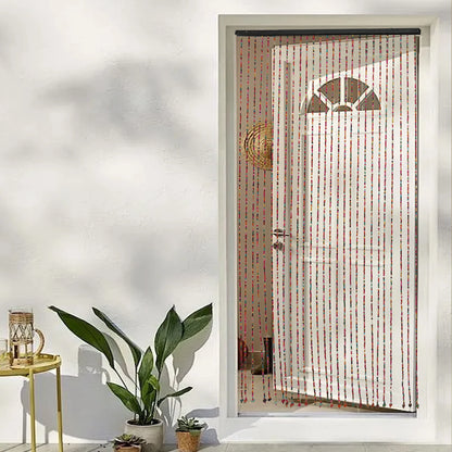 Bamboo Wood Beaded Doorway Curtain