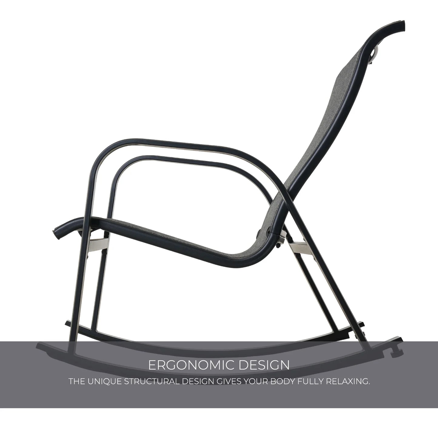 Outdoor Mesh Sling Rocking Chair