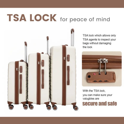 Luggage Set, Double Spinner Wheels, TSA Lock