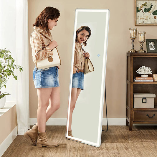 Led 64"x21" Full Length Mirror Standing/Hanging