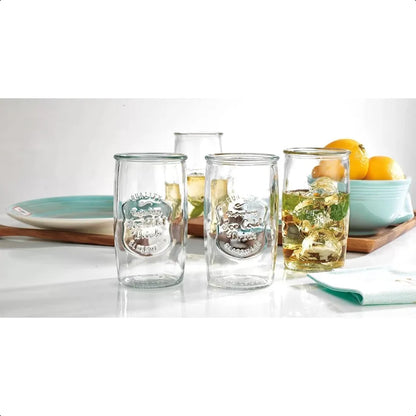 4 Vintage Italian Style 20oz Tumbler Glasses