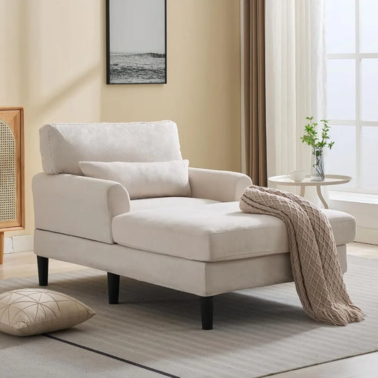Velvet Chaise Lounge Chair