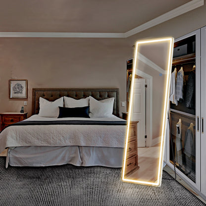 Led 64"x21" Full Length Mirror Standing/Hanging
