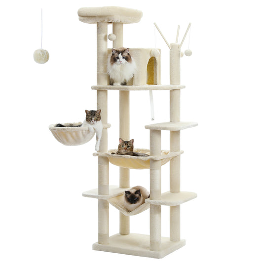 Multi-Level Cat Tree, Scratching Posts, Perches, Caves